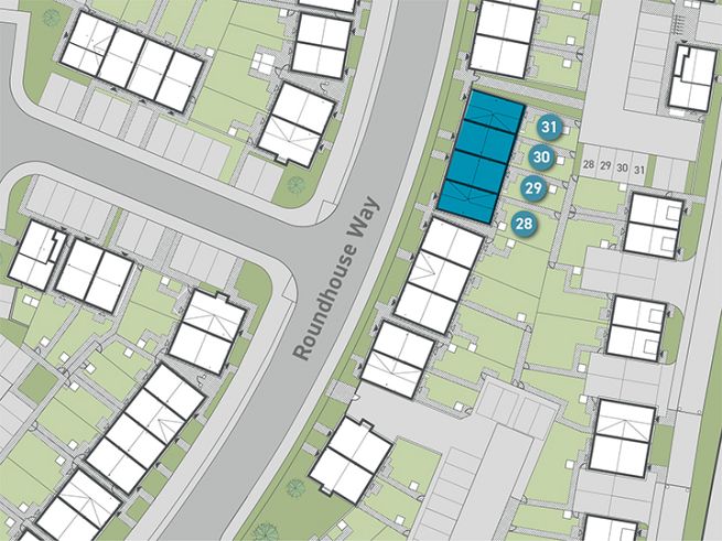 Site plan 2 bedroom houses - artist's impression subject to change